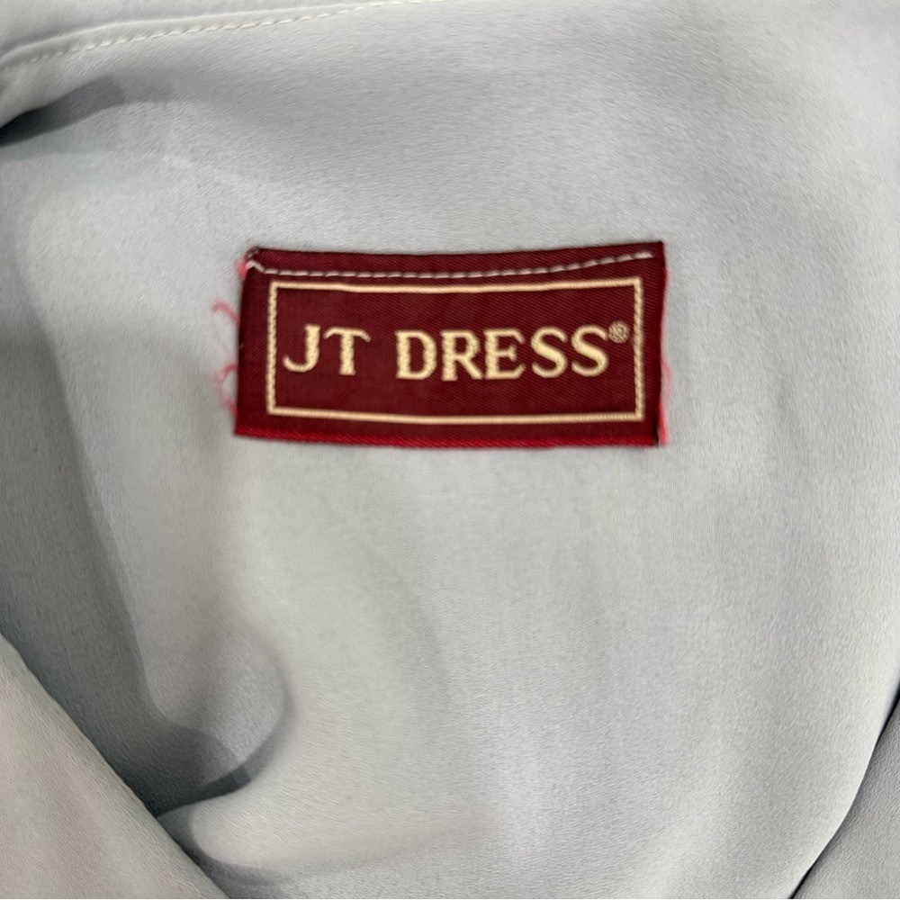 JT Dress pleated dress grey black layered collar‎ long sleeve size S - Picture 4 of 8